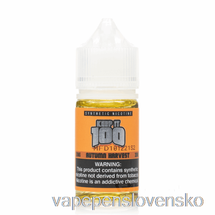 Jesenné Zberové Soli - Keep It 100 E-liquid - 30 Ml 50 Mg Vape Cigareta
